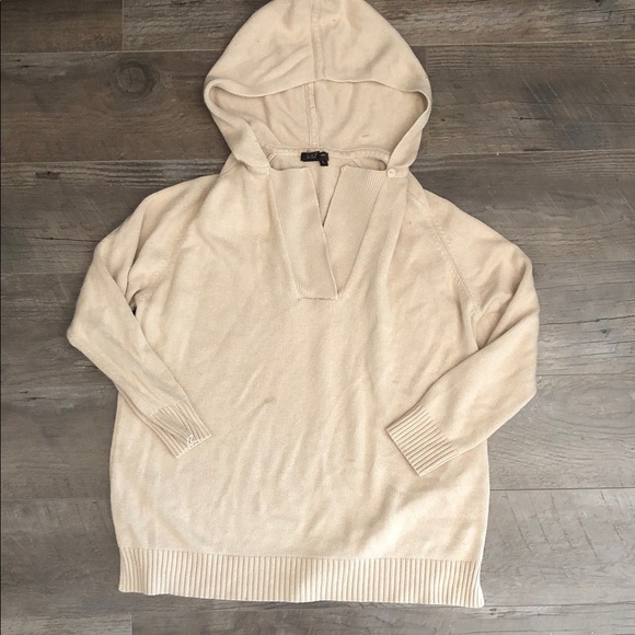 Henri Bendel New York Cozy Cream Hooded Sweater - Picture 3 of 5